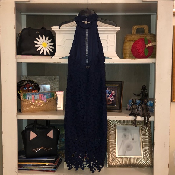 🌹SOLD🌹Bardot Gemma Lace Halter Midi Dress Size 6 EUC - Picture 5 of 7